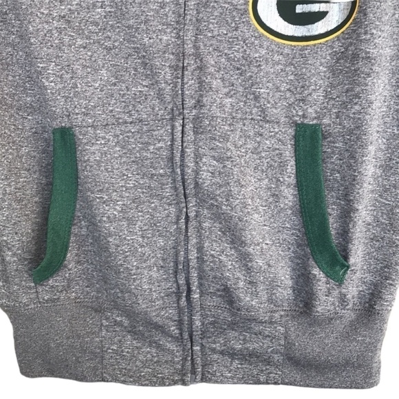NFL Team Apparel Green Bay Packers Football Hooded Lightweight Jacket - Picture 3 of 11